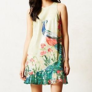SOLD Anthropologie sequin peacock dress